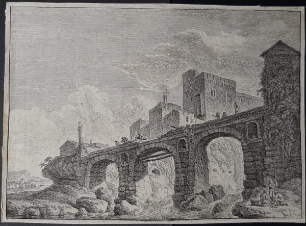 Franz Edmund Weirotter Italian landscape with bridge