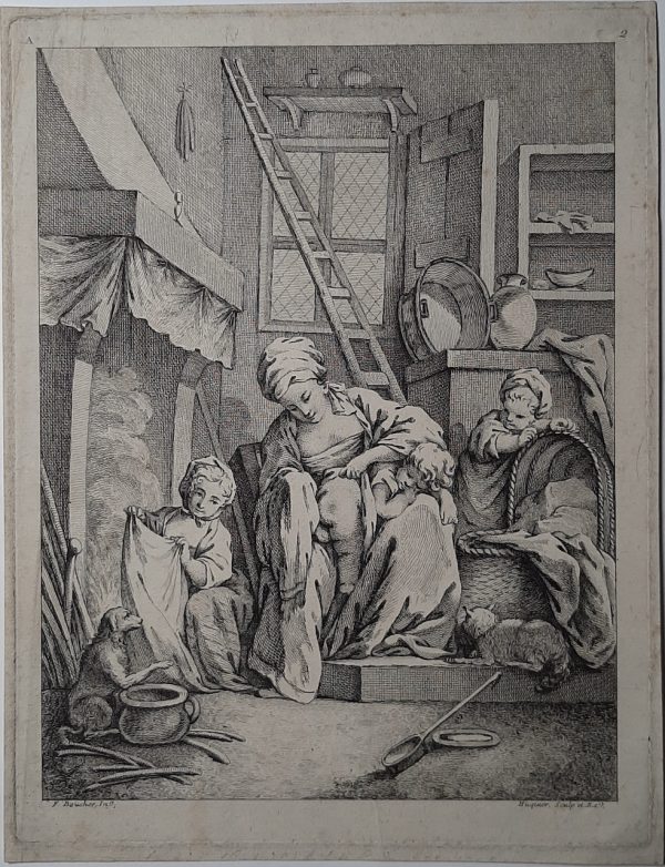 Gabriel Huquier mère enfants