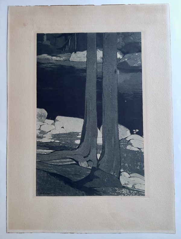 Gustav Kampmann arbres et rochers