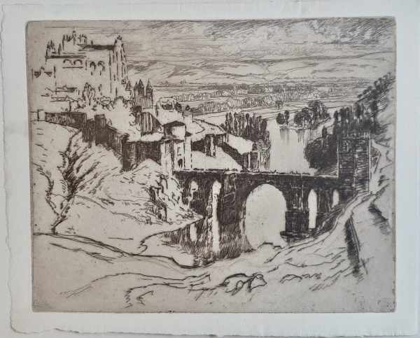 Joseph Pennell bridge of St Martin Toledo