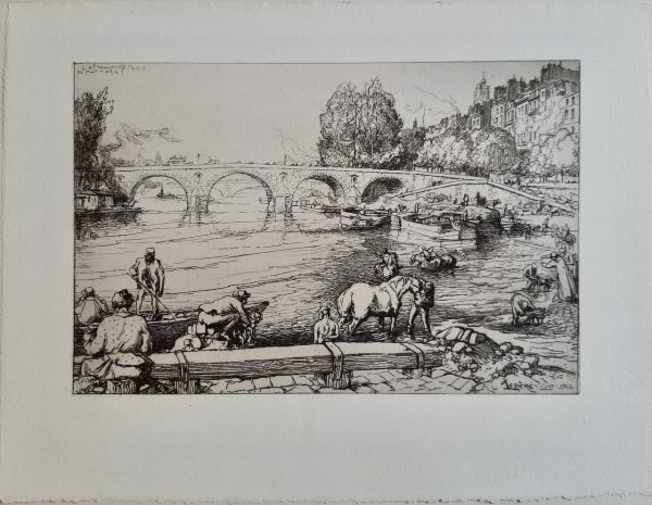 Auguste Lepère L'abreuvoir au Pont Marie