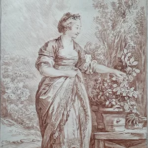 Demarteau figure femme jardin