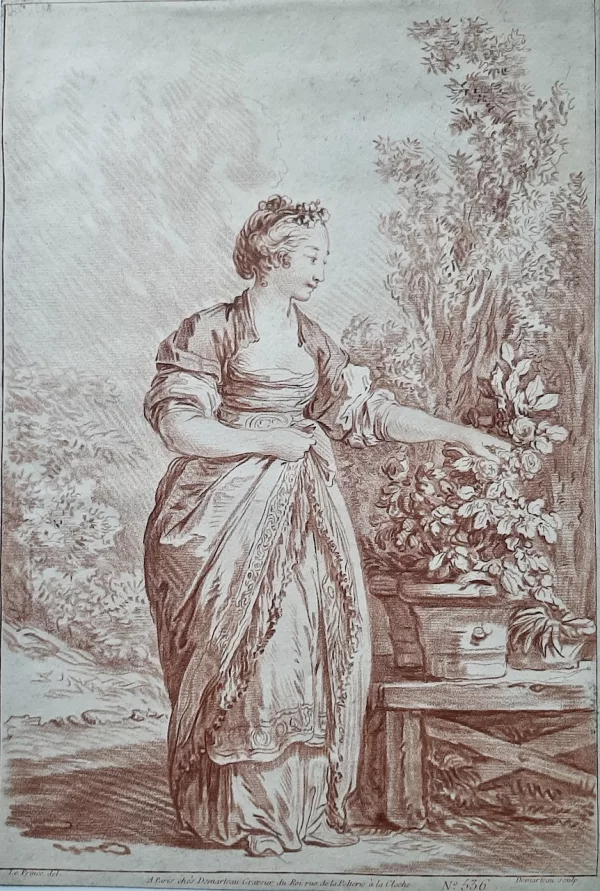 Demarteau figure femme jardin