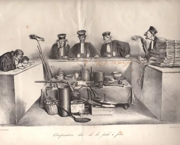 Traviès conspiration lacaricature