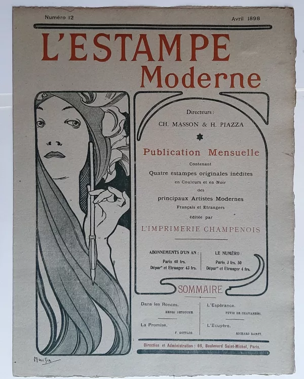 Mucha Alfons Estampe Moderne